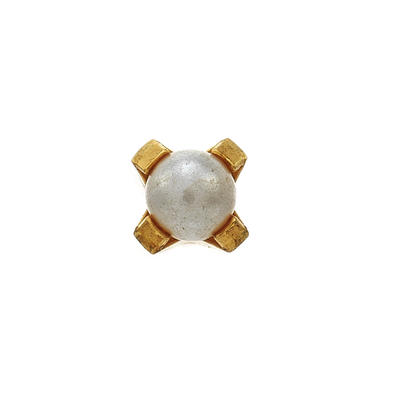 Perla v pozlacené korunce 3 mm